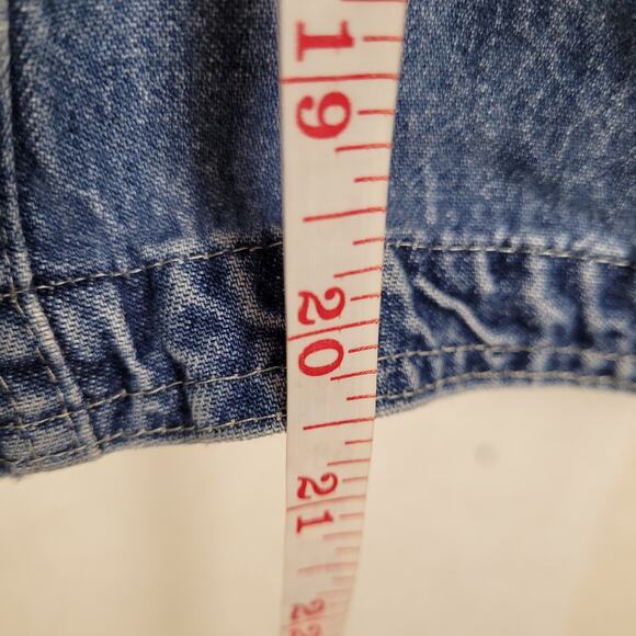 Vintage Signature by Jerell denim embroidered button up top Large Retro Western - Picture 7 of 7